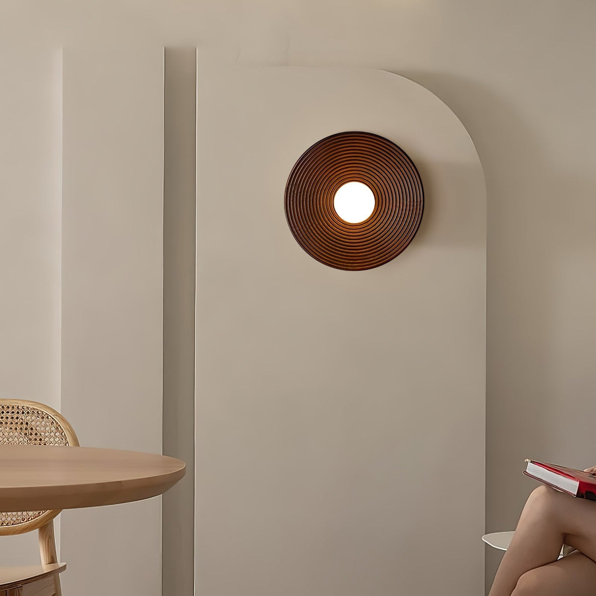 Aldenise Nordic Art Contour Wooden Sconce Wall lamp