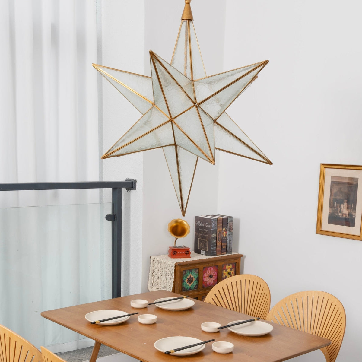 Sotr Elegant Glass Star Chandelier
