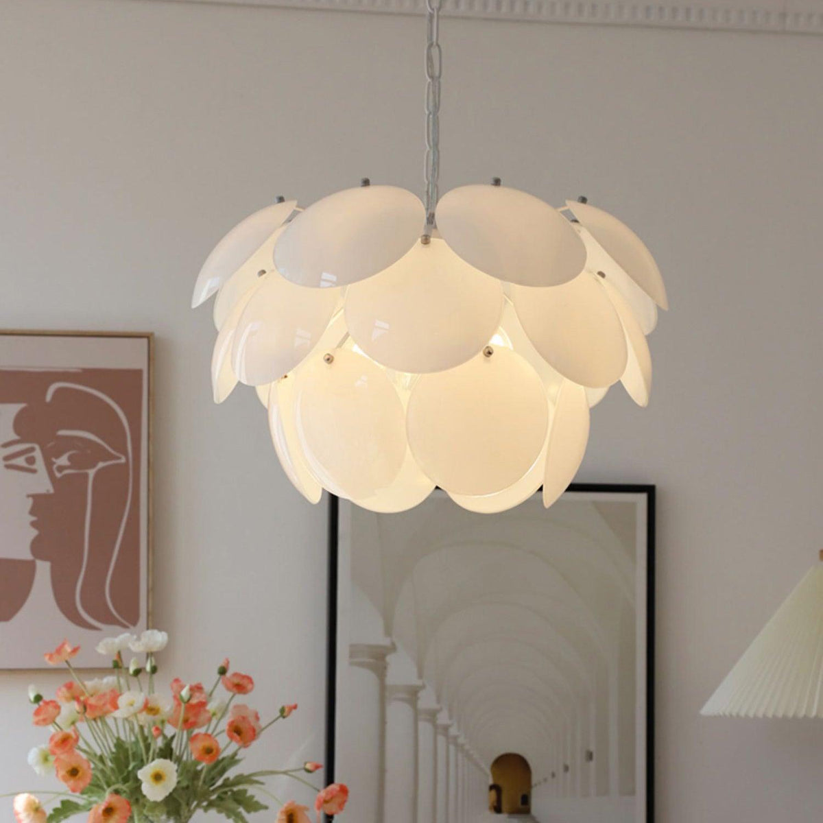 Sophia Minimalist Glass Chandelier