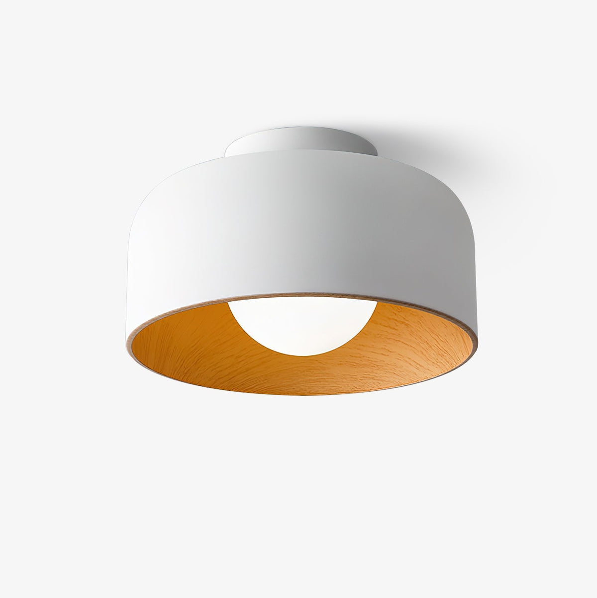Bina Wood Round Flush Mount Ceiling Light