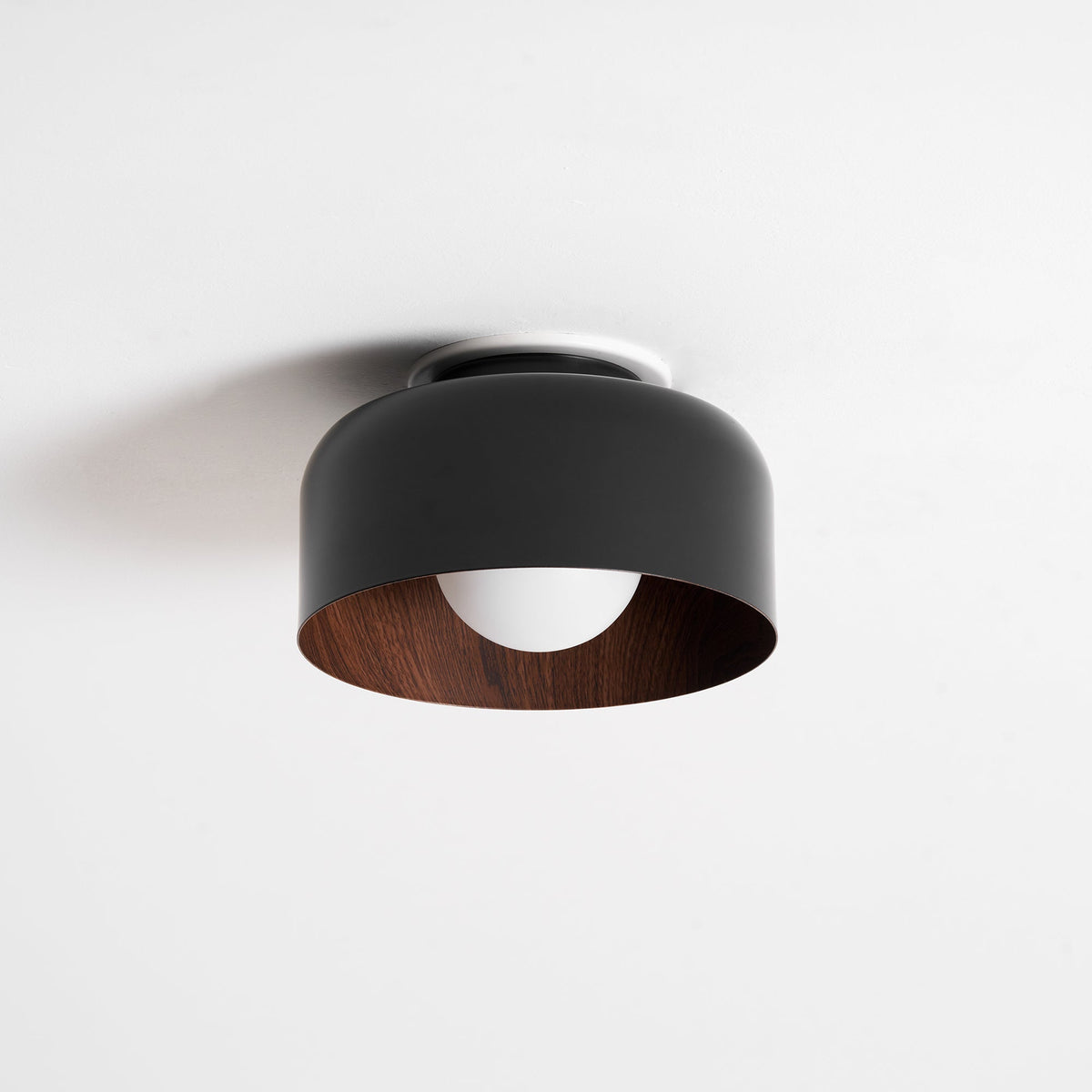 Bina Wood Round Flush Mount Ceiling Light