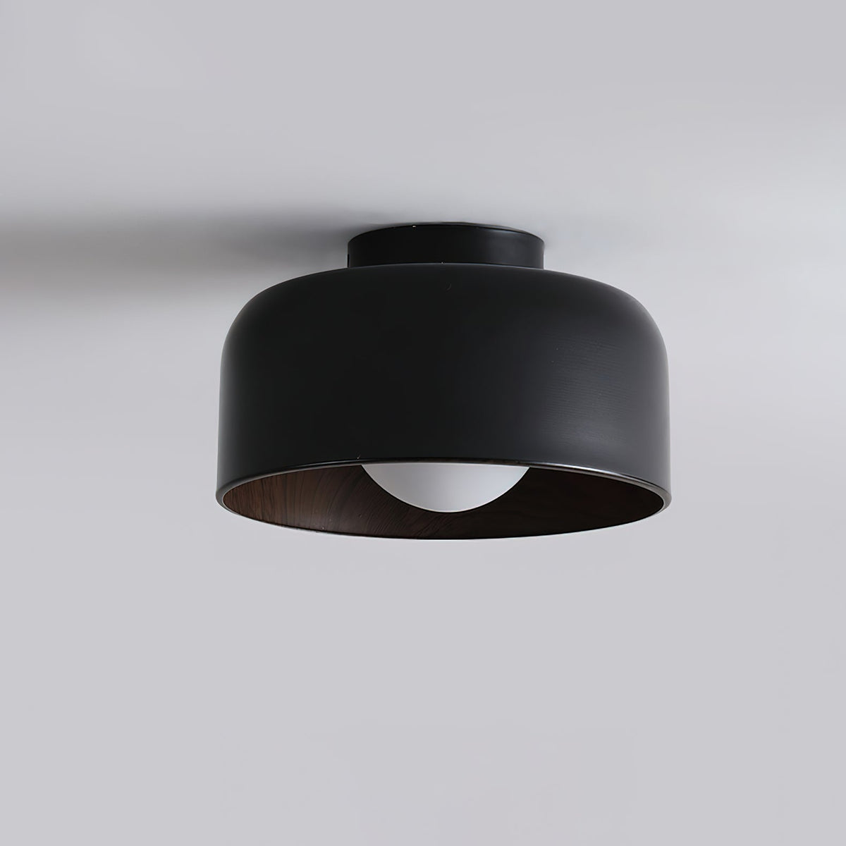 Bina Wood Round Flush Mount Ceiling Light