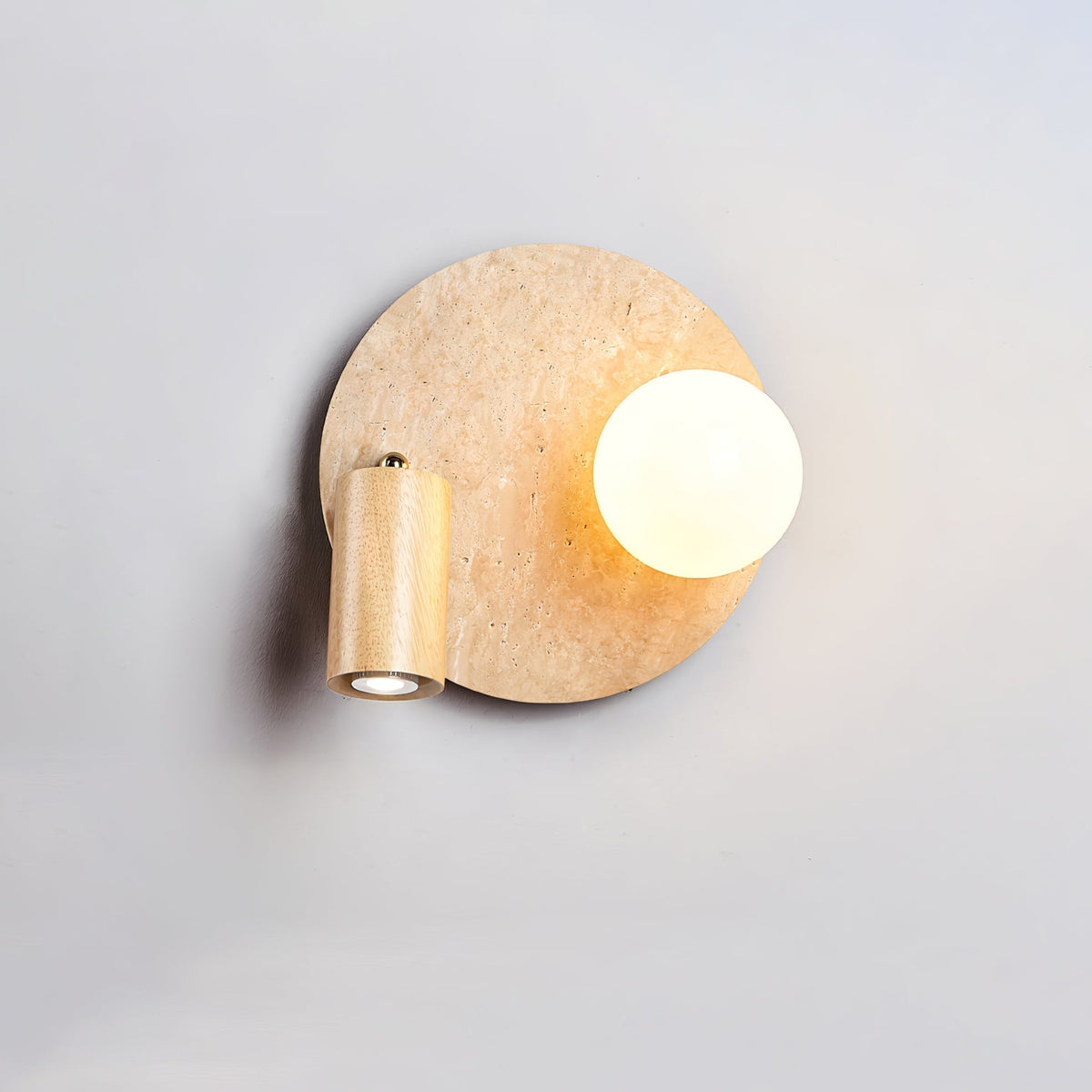 Armara Travertine Disc Wall Light