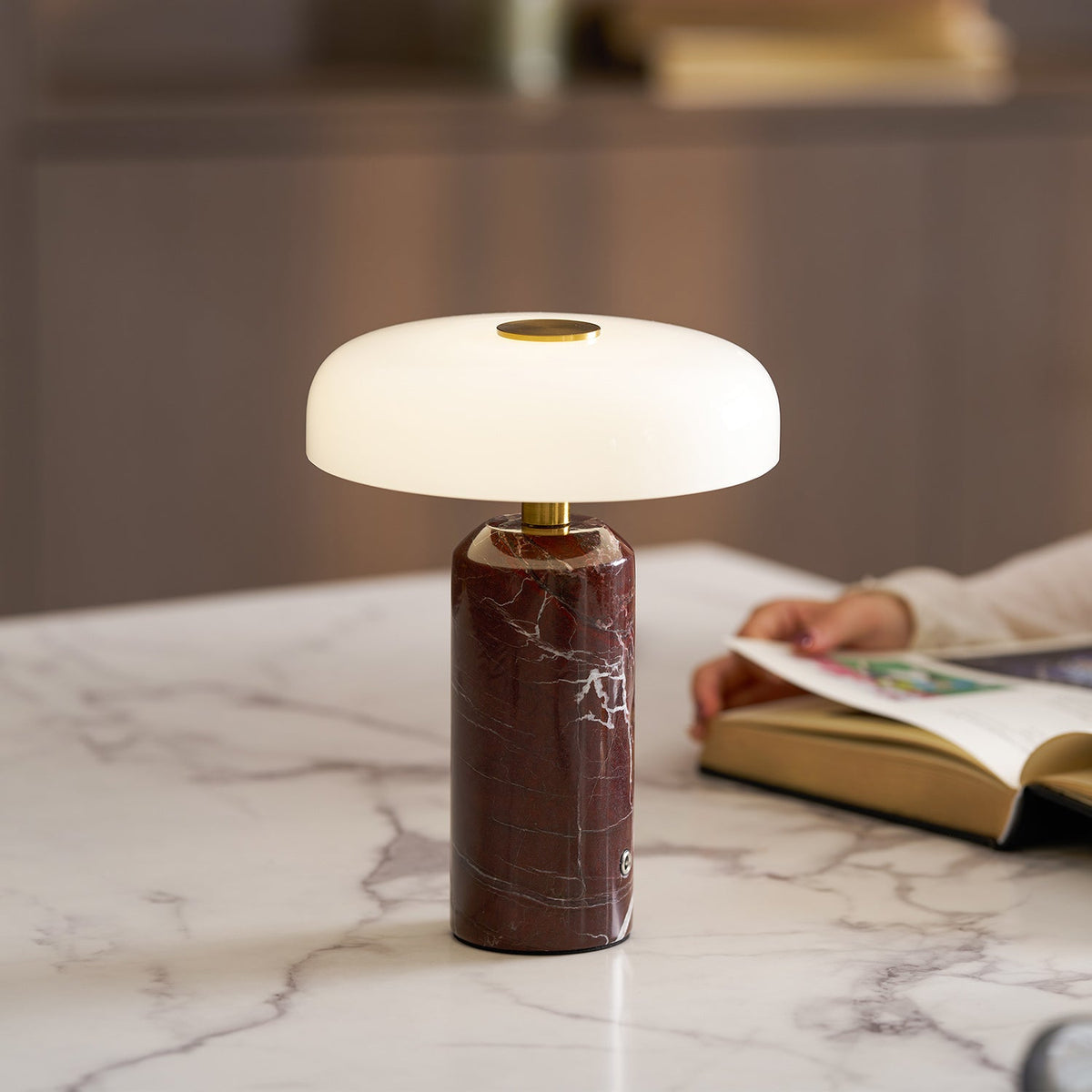 Juniper Marble Cordless Table Lamp