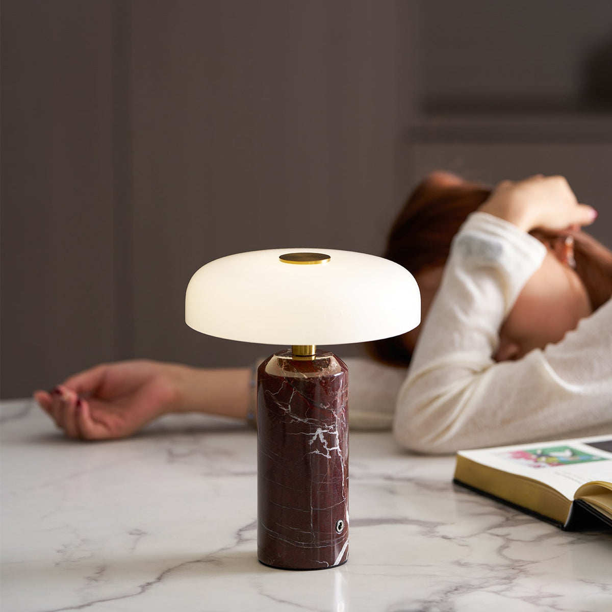 Juniper Marble Cordless Table Lamp