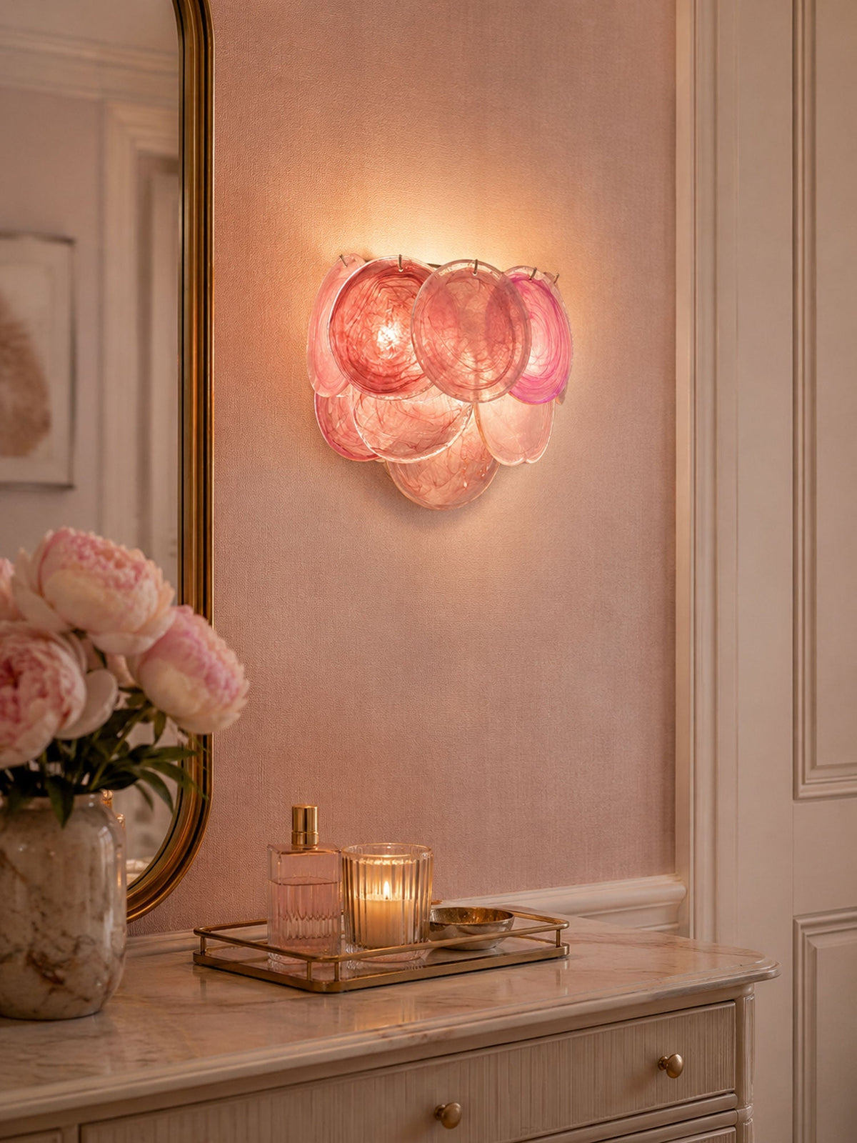 Gajin Disc Glass Indoor Wall Light