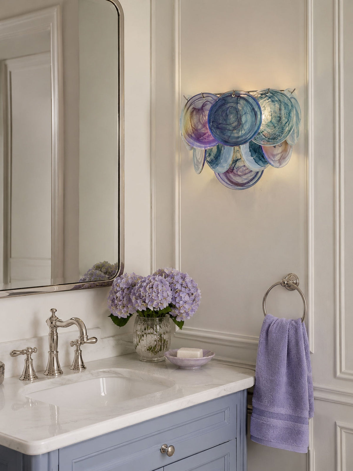 Gajin Disc Glass Indoor Wall Light
