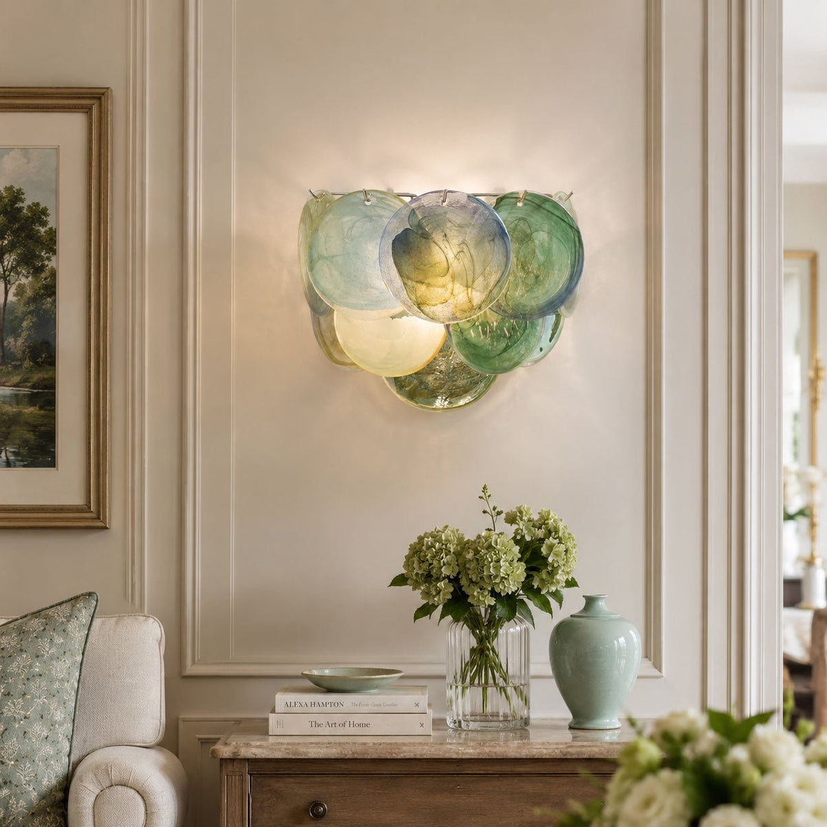 Gajin Disc Glass Indoor Wall Light