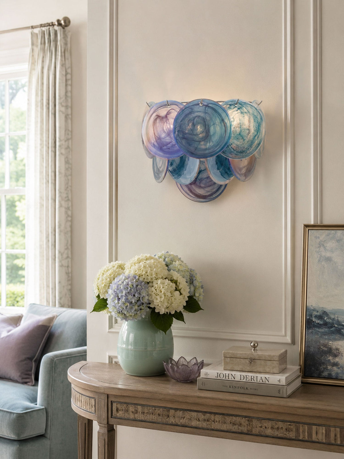 Gajin Disc Glass Indoor Wall Light