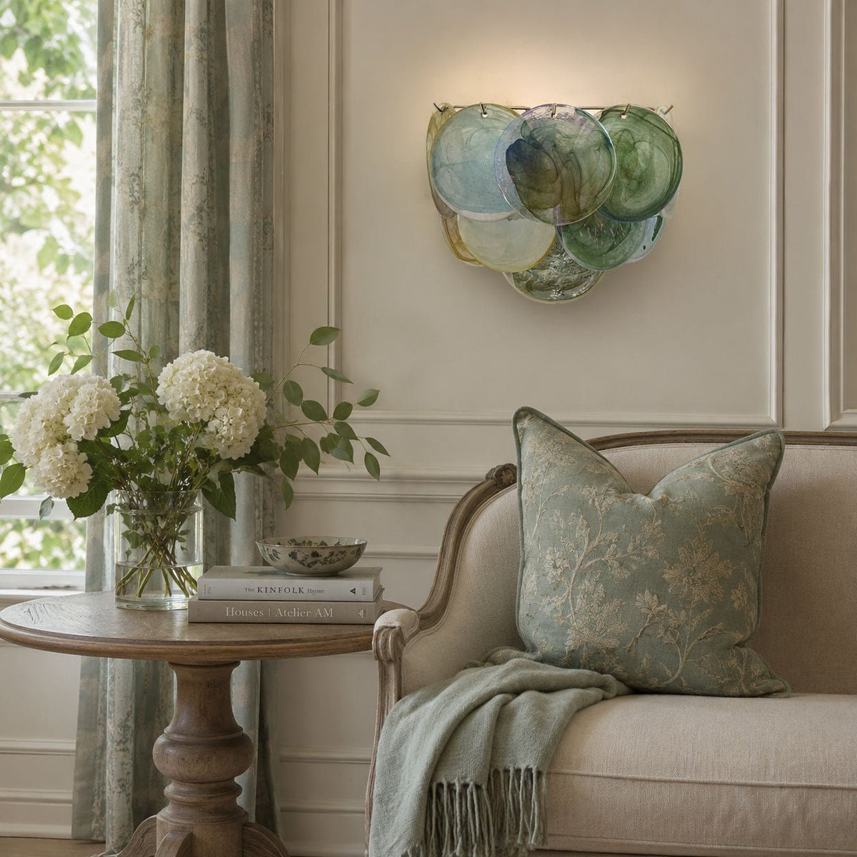 Gajin Disc Glass Indoor Wall Light