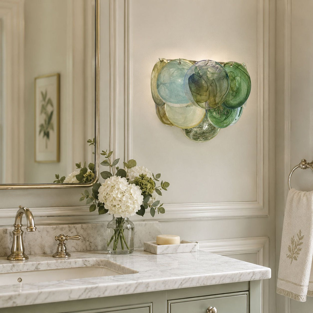 Gajin Disc Glass Indoor Wall Light