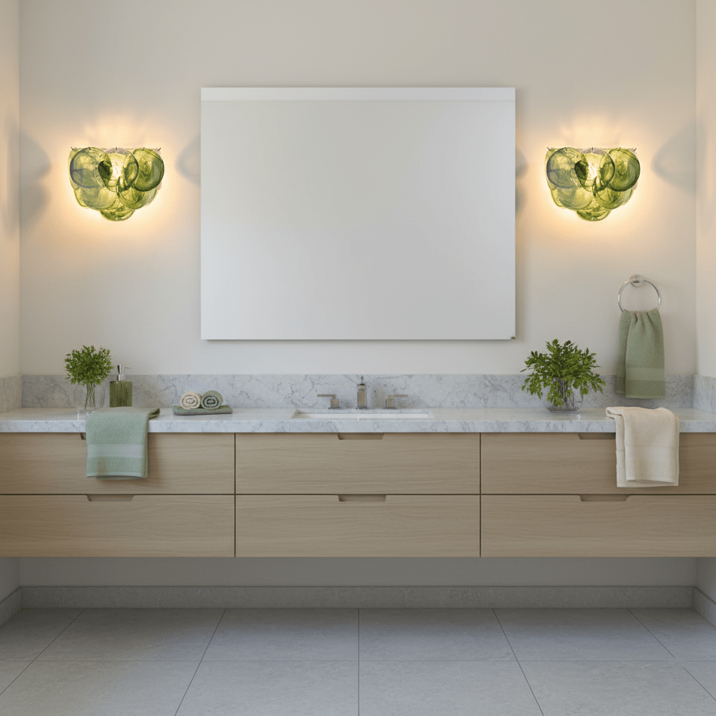Gajin Disc Glass Indoor Wall Light