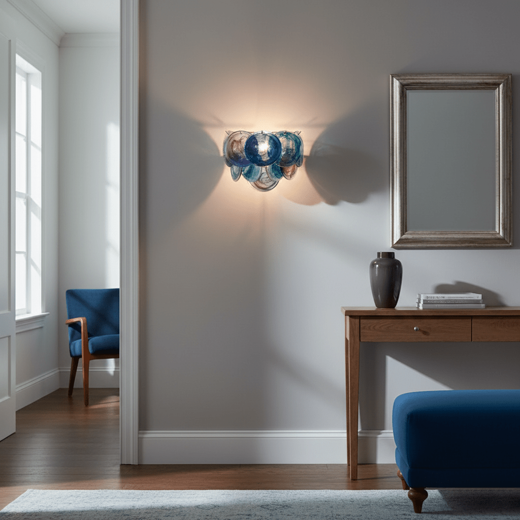 Gajin Disc Glass Indoor Wall Light