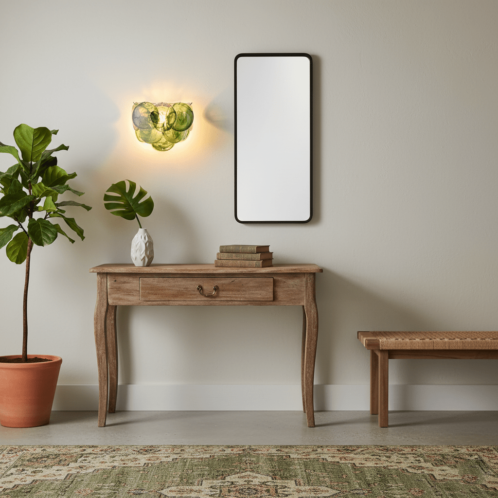 Gajin Disc Glass Indoor Wall Light
