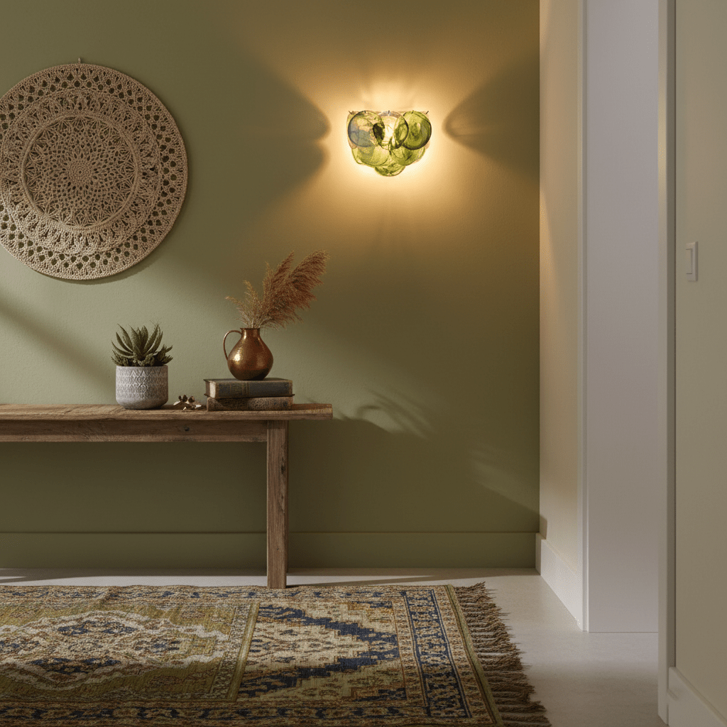 Gajin Disc Glass Indoor Wall Light