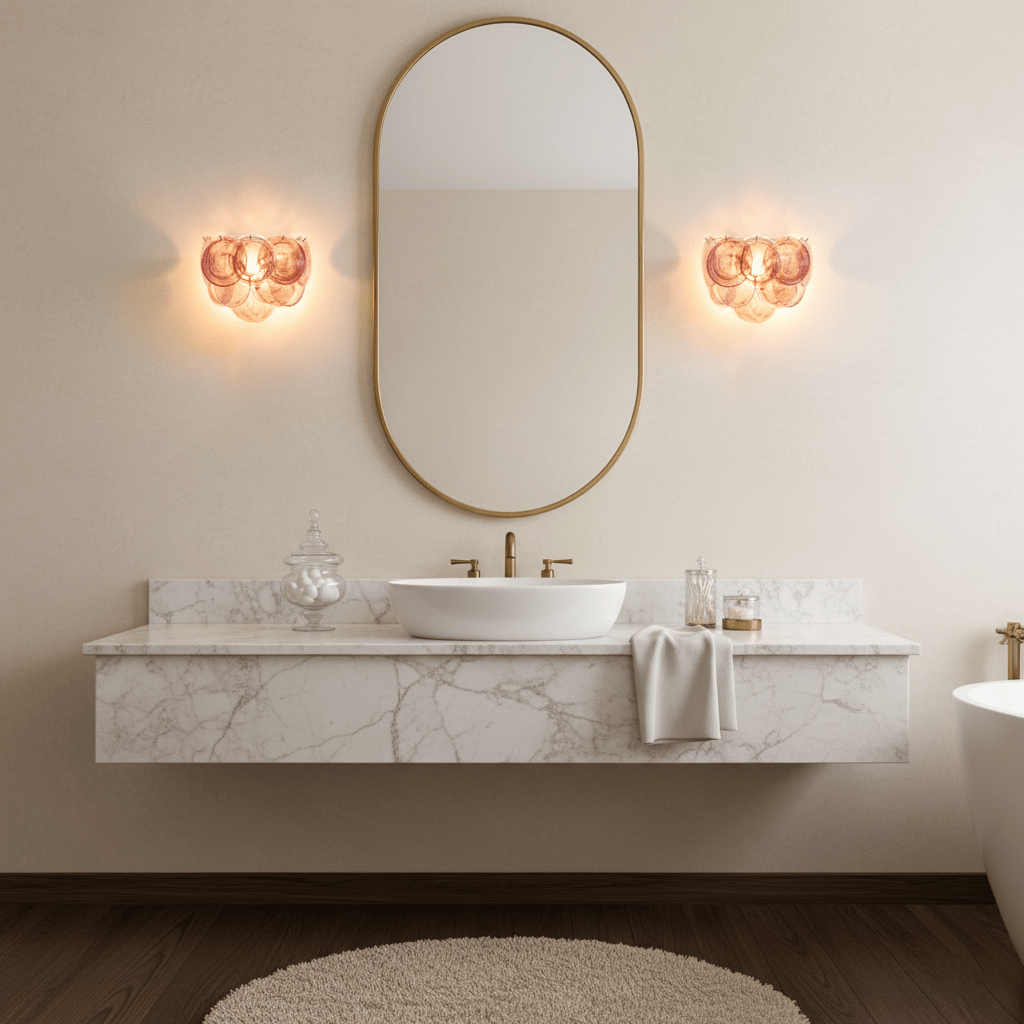 Gajin Disc Glass Indoor Wall Light