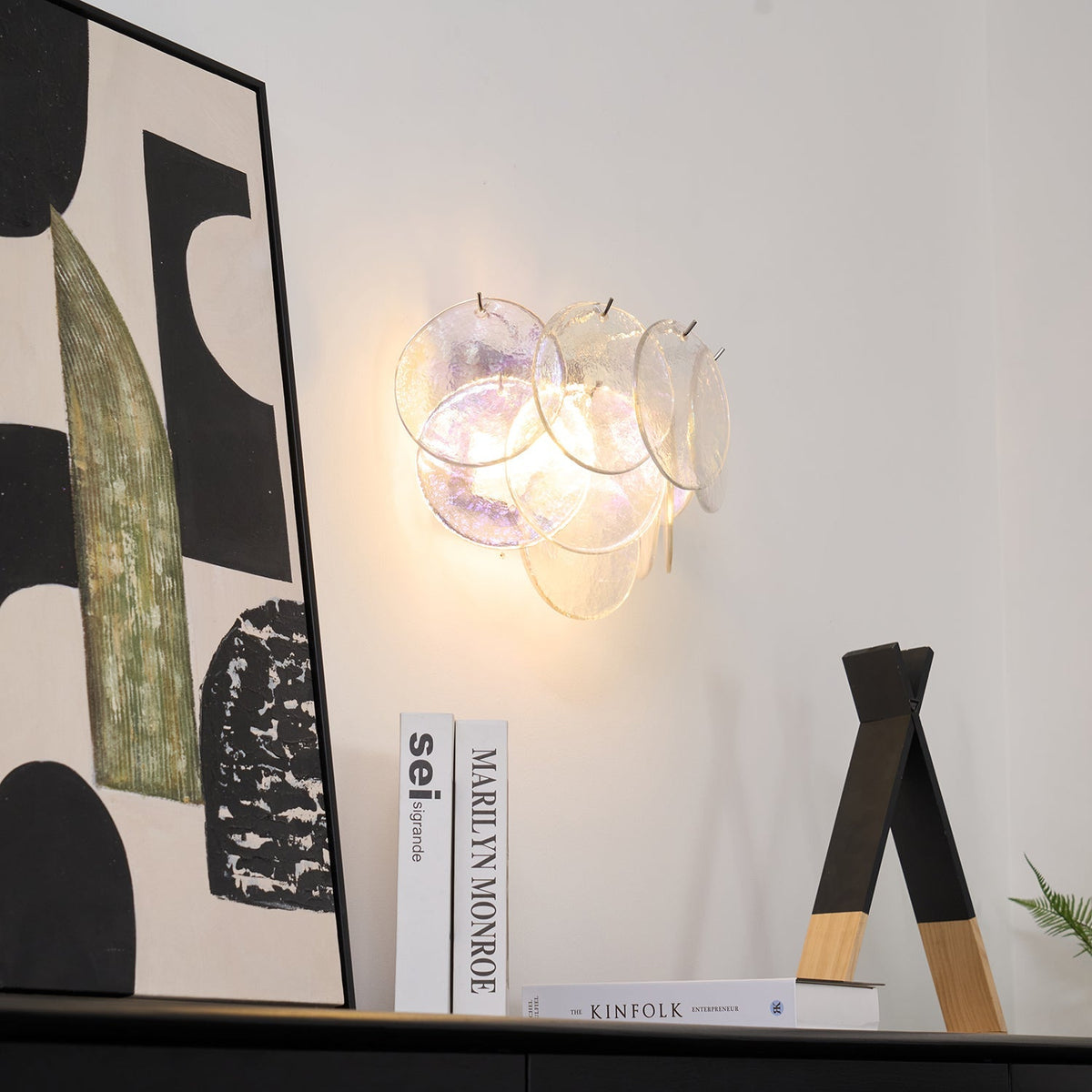 Gajin Disc Glass Indoor Wall Light