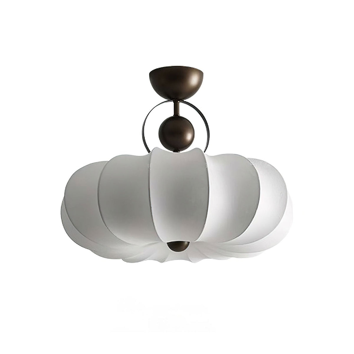 Yunshui Petal Fabric Bronze Pendant Light