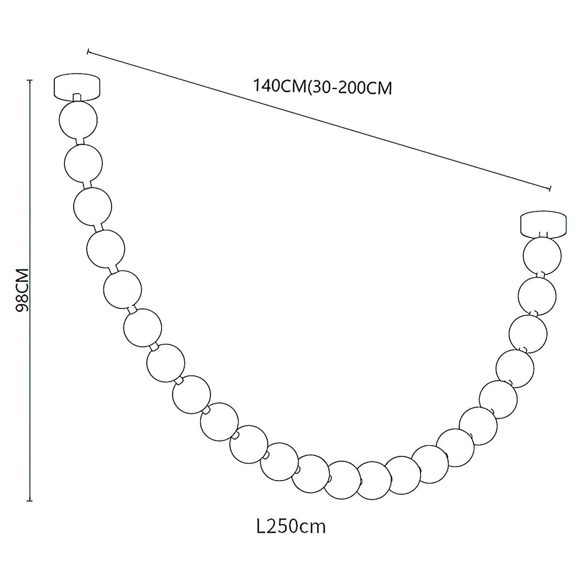 Esiena Strand Necklace Chandelier