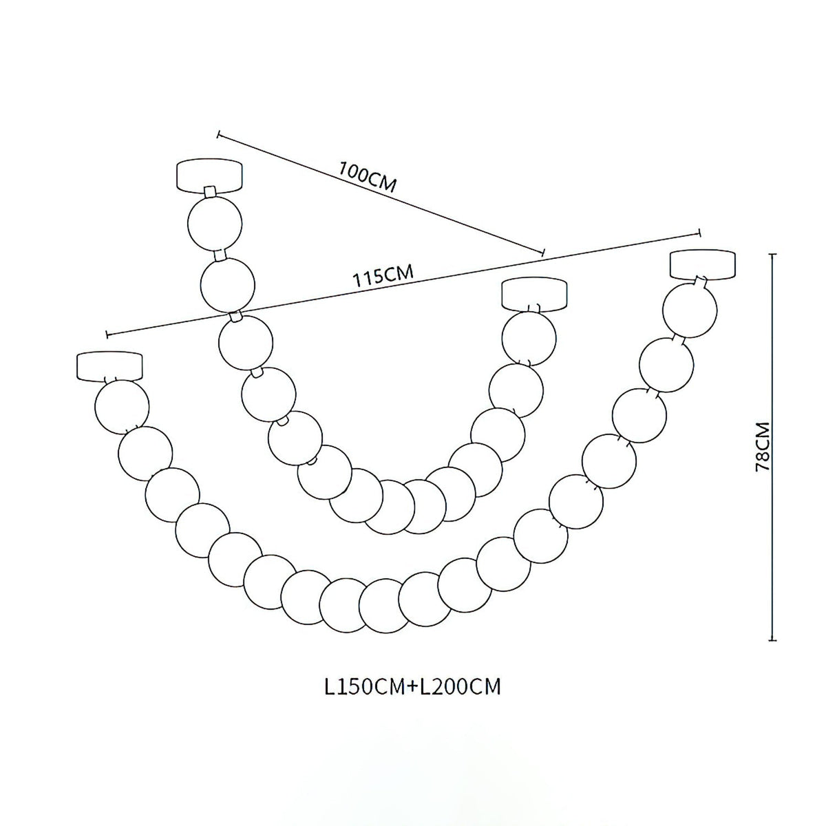 Esiena Strand Necklace Chandelier