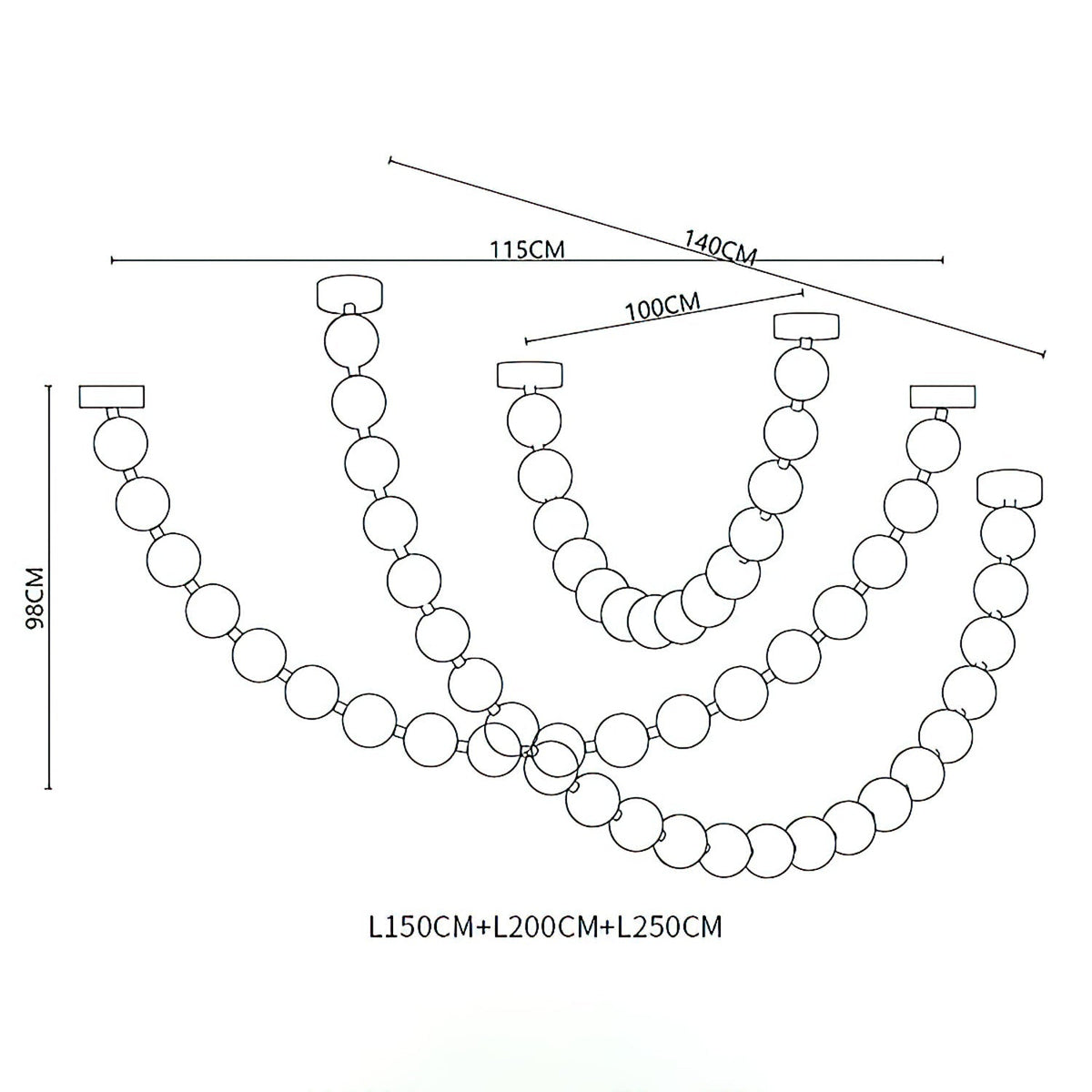 Esiena Strand Necklace Chandelier
