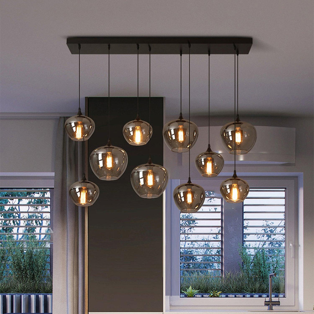 Talis Glass Industrial Chic Pendant Light