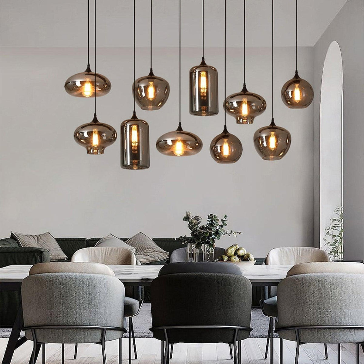 Talis Glass Industrial Chic Pendant Light