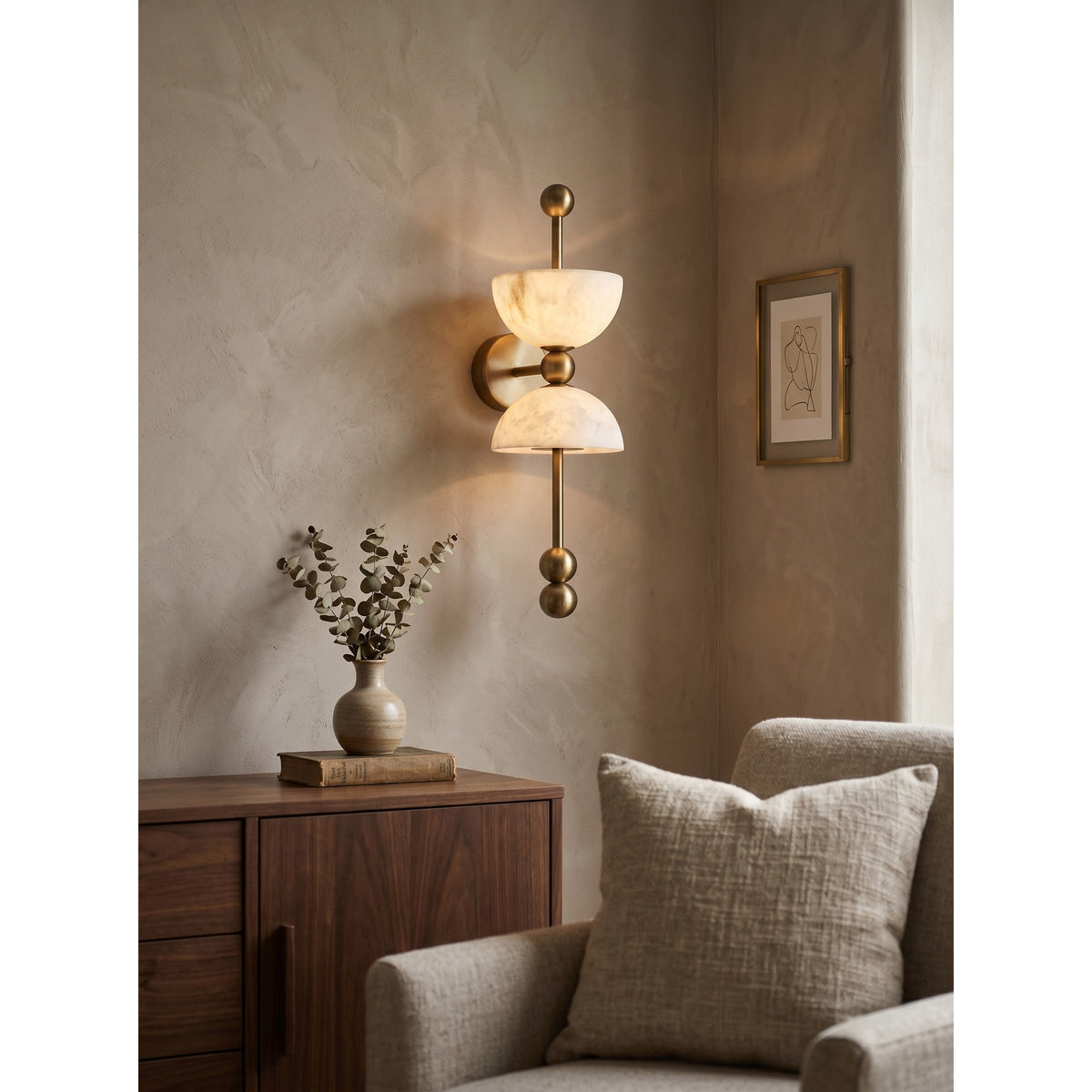 Nazo Alabaster Indoor Wall Light