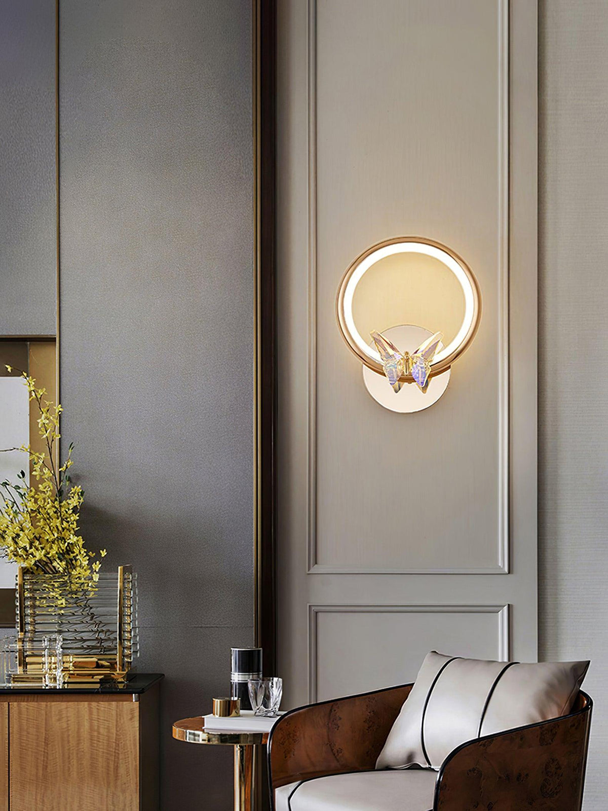 Ersoren Magic Butterfly Crystal Wall Light