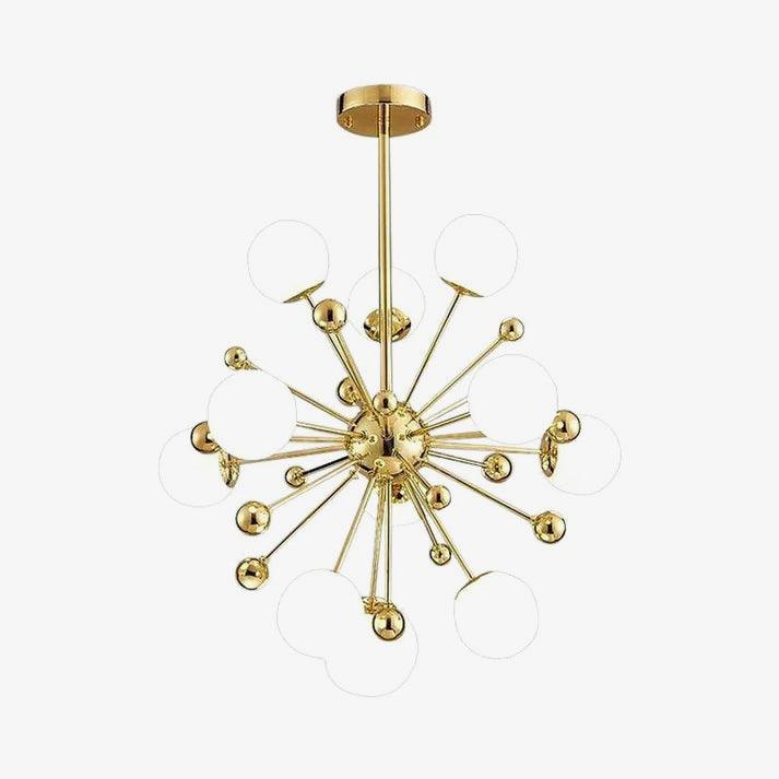 Caseraria Chandelier Brass Opal Globe