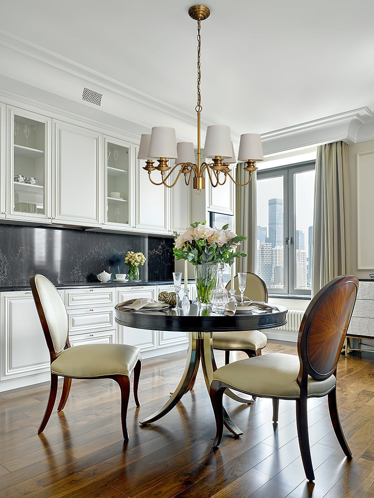 Imiryra Postmodern Luxury Brass Fabric Chandelier