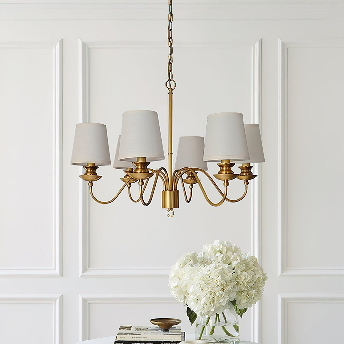 Imiryra Postmodern Luxury Brass Fabric Chandelier