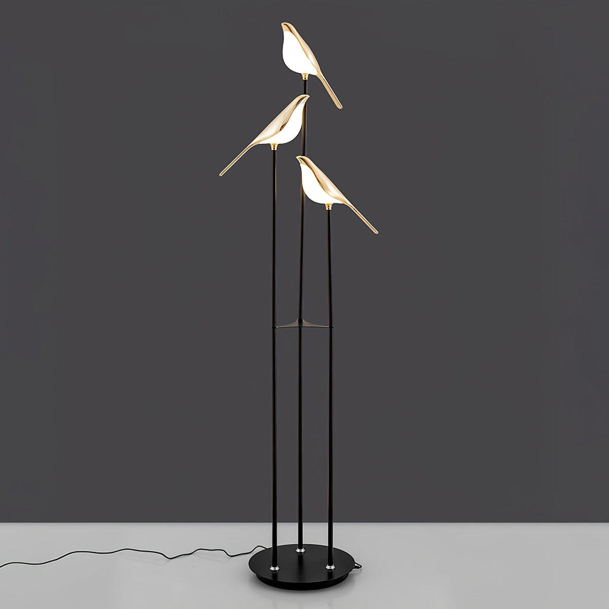 Vont Art Deco Brass Floor Lamp