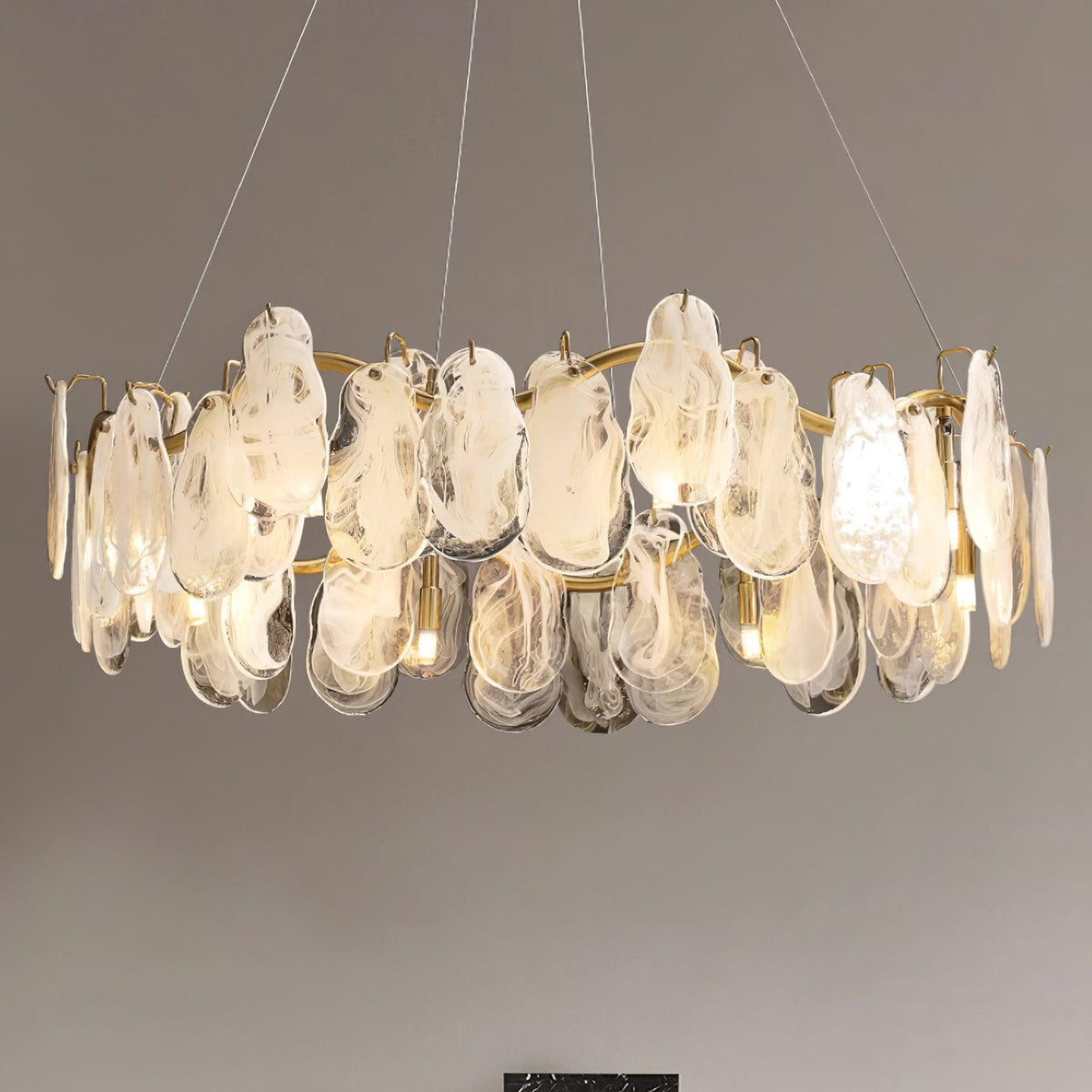 Veliselle Chandelier Cloud Glass Panels