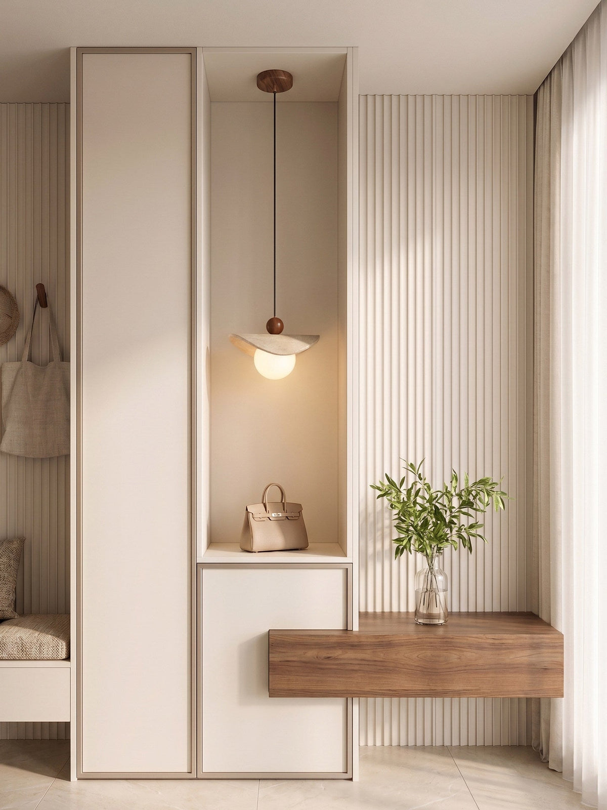 Jorwick Travertine Bead Pendant Lamp