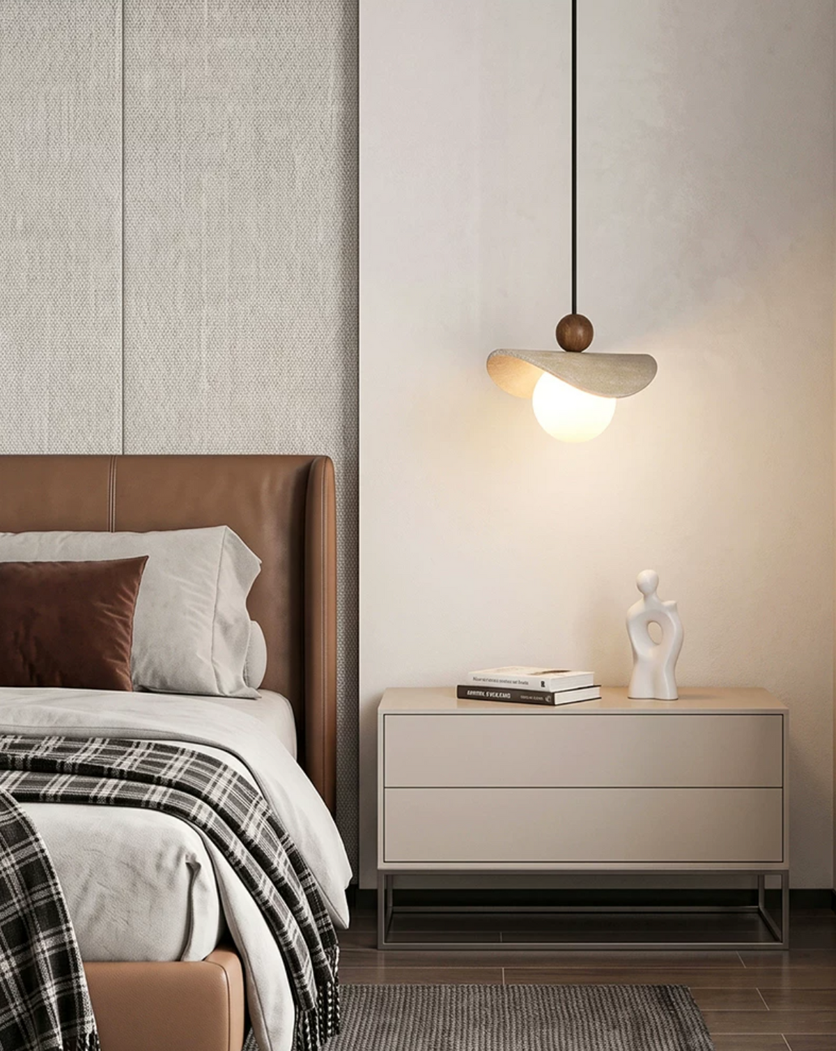 Jorwick Travertine Bead Pendant Lamp
