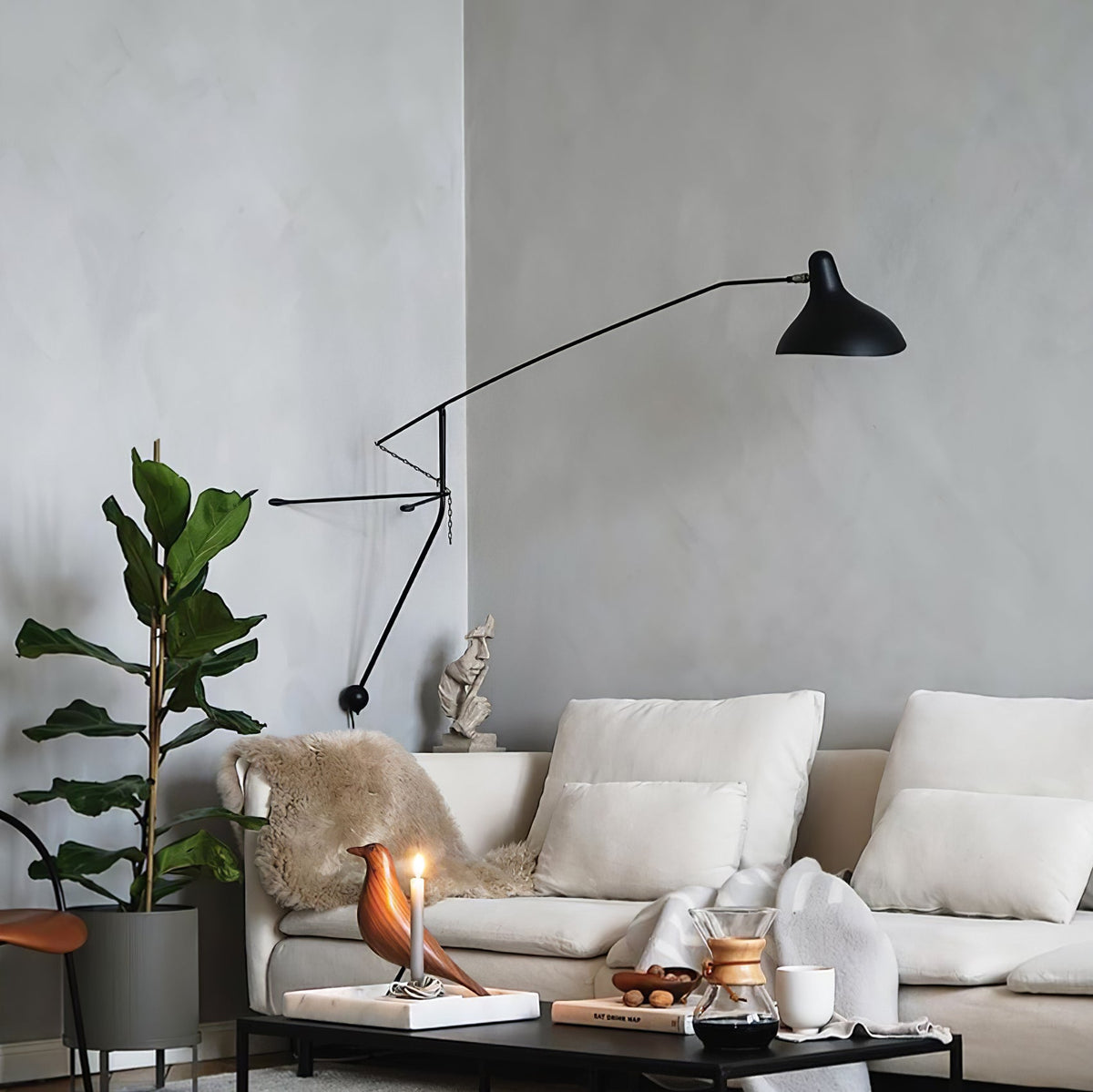 Ivsolarae Modern Minimalist Arm Wall Lamp