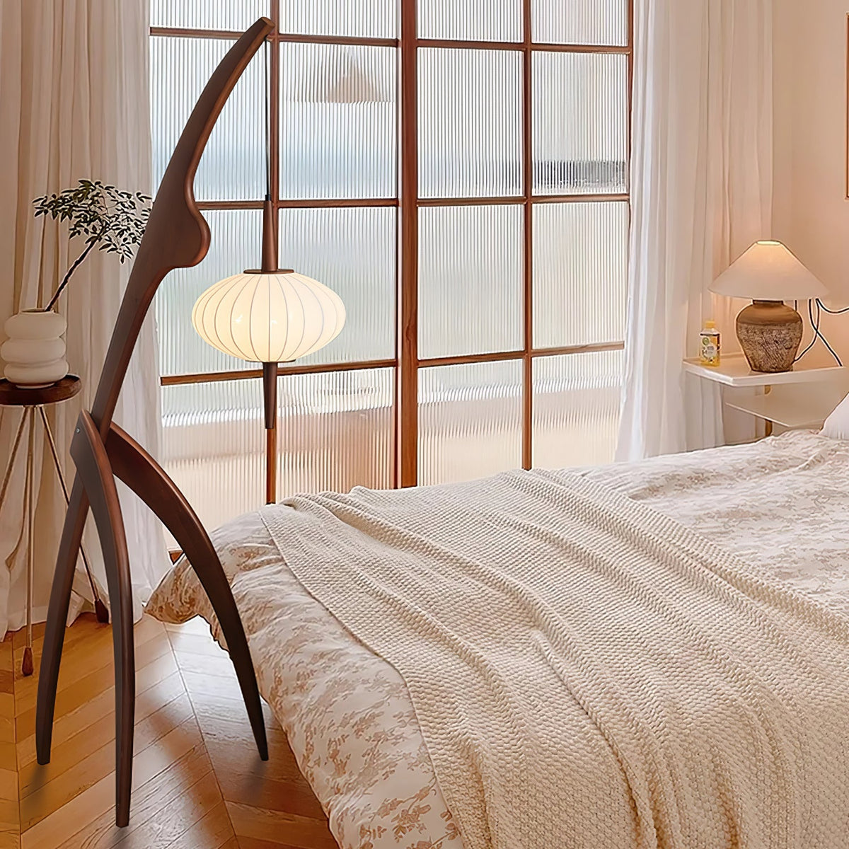 Ulen Mid Century Wooden Floor Lamp