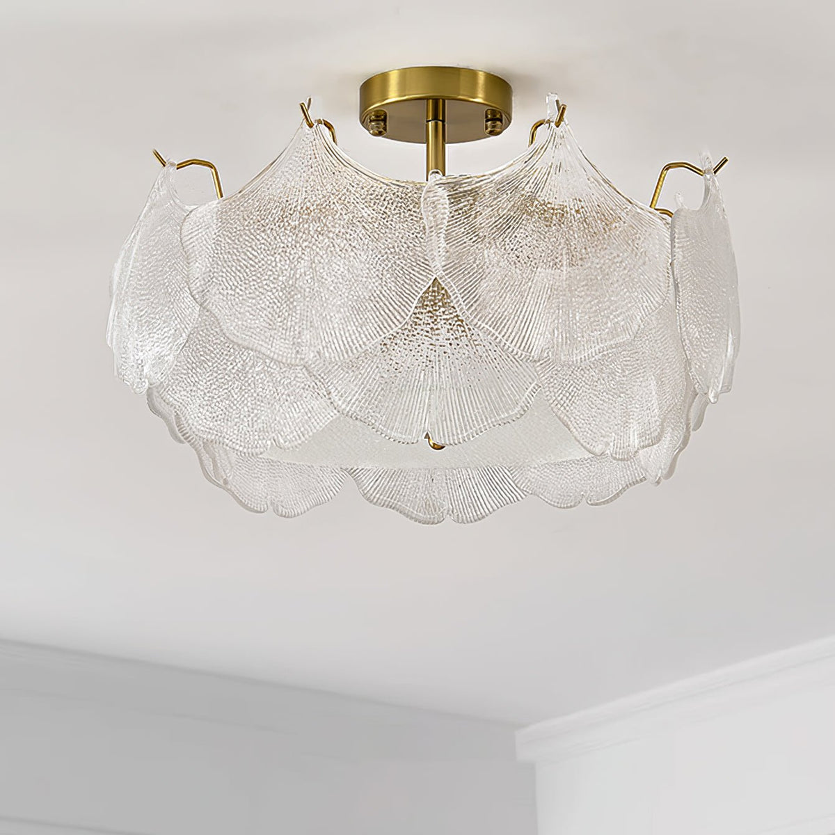 Quineth Maple Leaf Cluster Glass Ceiling Light