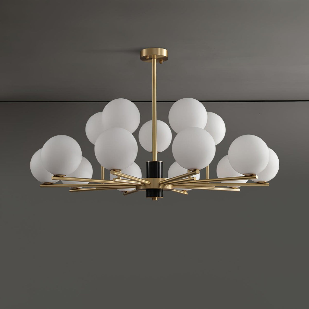 Covynel Mid-Century Brass Chandelier