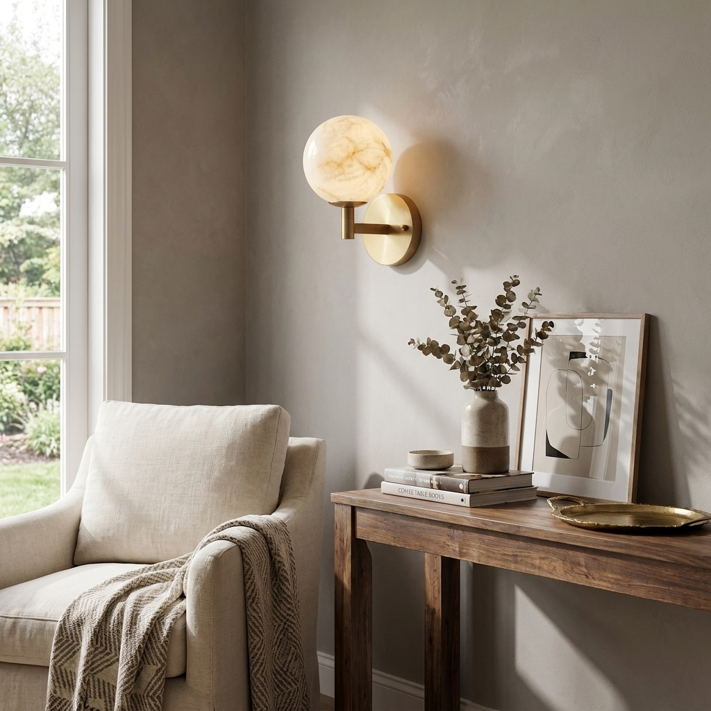 Ravelmere Alabaster Wall Sconce