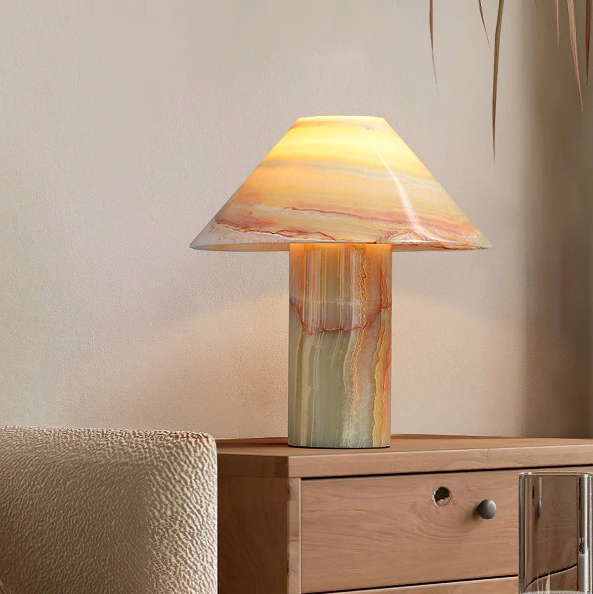 Velalelia Vintage Jade Table Lamp