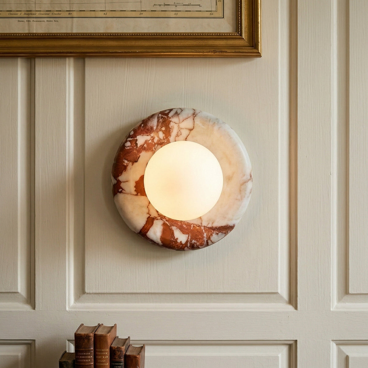 Dojan Red Marble Indoor Wall Light