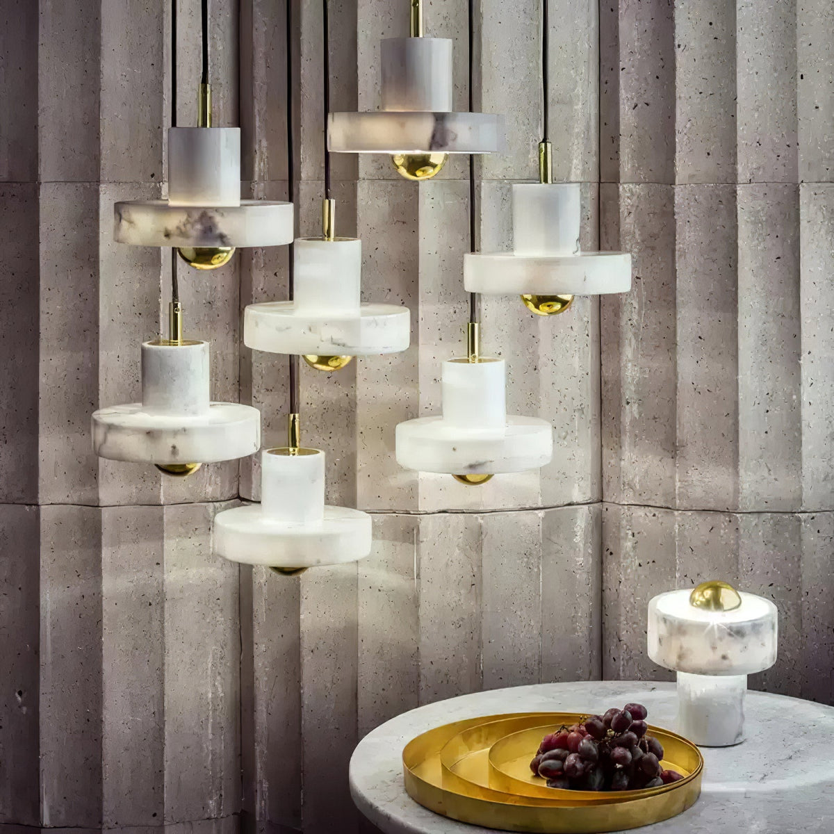 Cunorora Premium Nordic Art Aura Marble Pendant Lamp