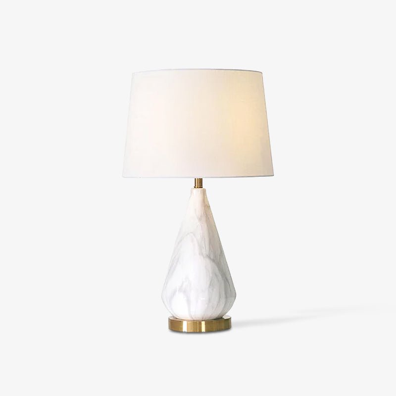Elysian White & Black Marble Table Lamp