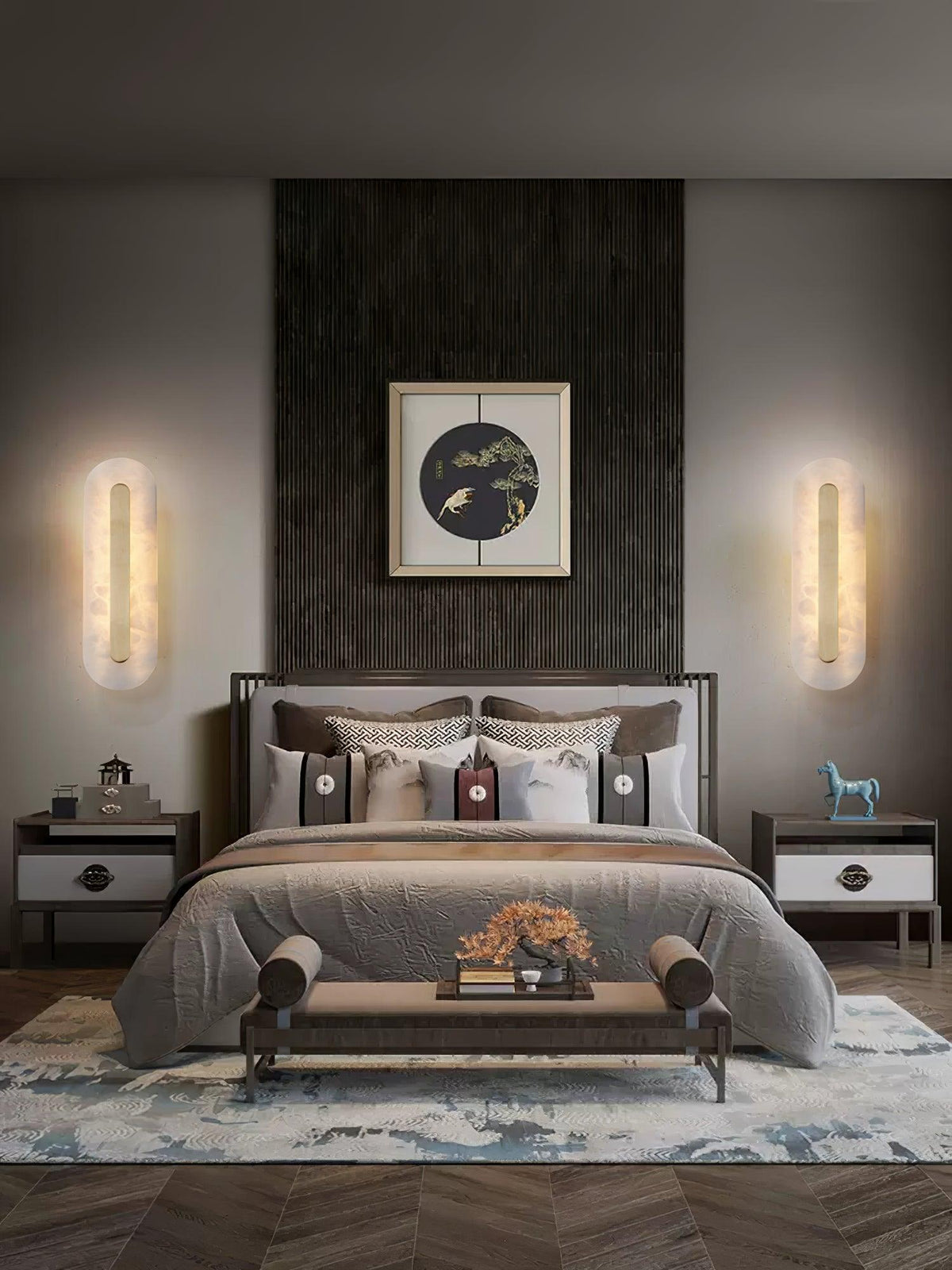 Selvia Minimalist Alabaster Wall Light