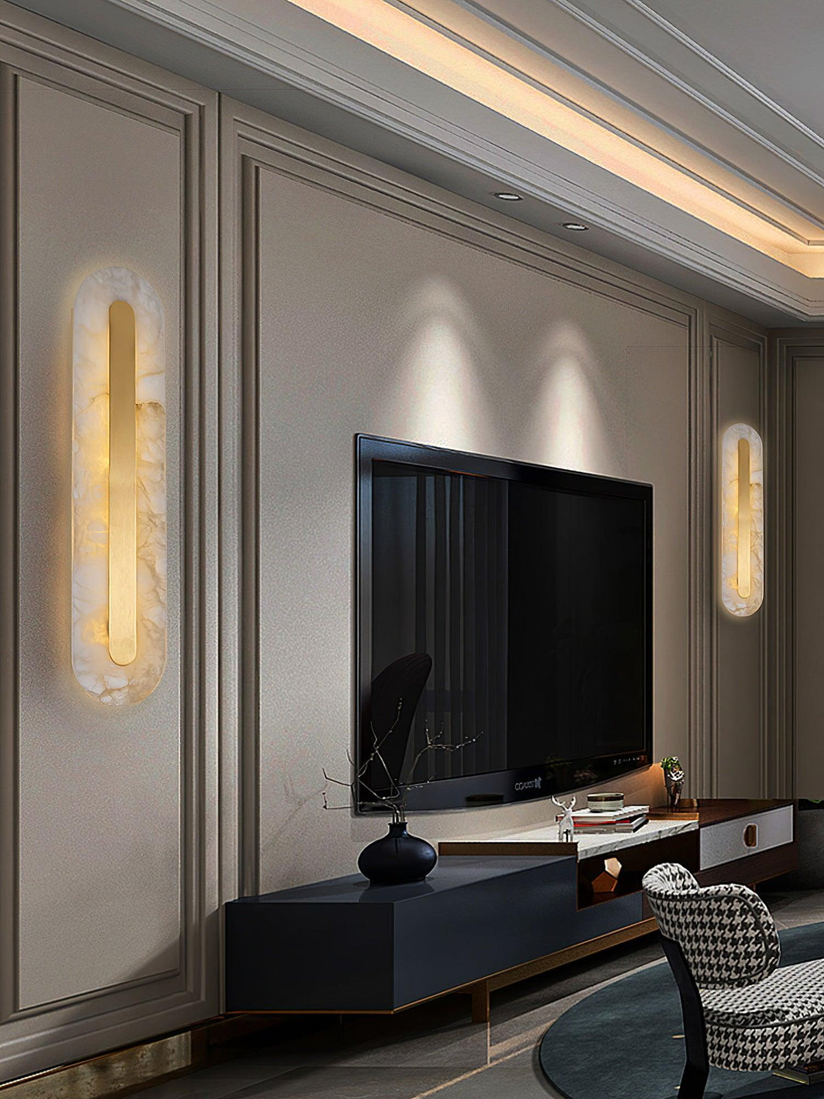 Selvia Minimalist Alabaster Wall Light