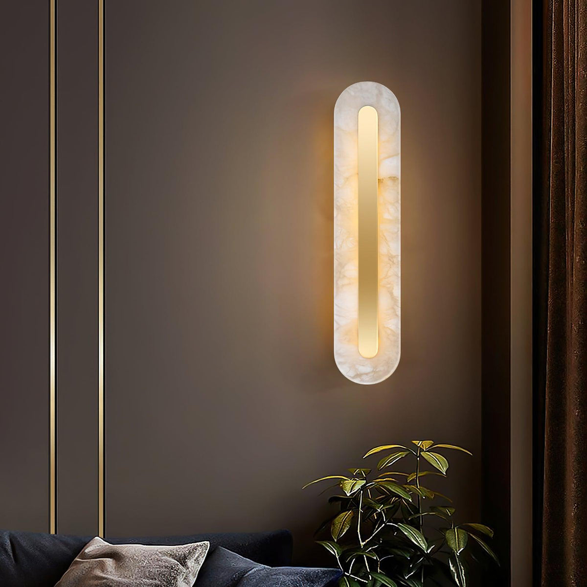 Ronan Alabaster Rounded Wall Lamp