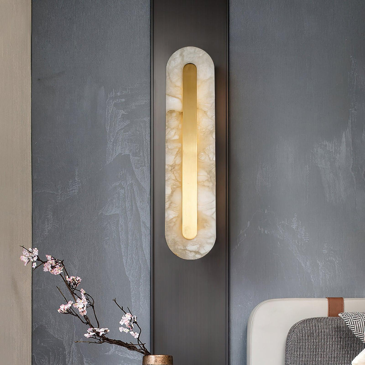 Ronan Alabaster Rounded Wall Lamp