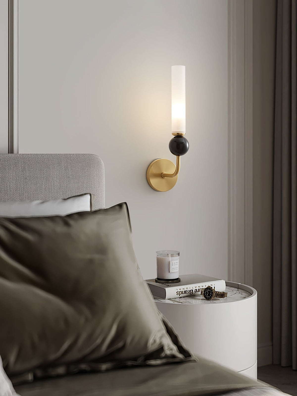 Dulane Modern Minimalist Vertical Marble Wall Lamp